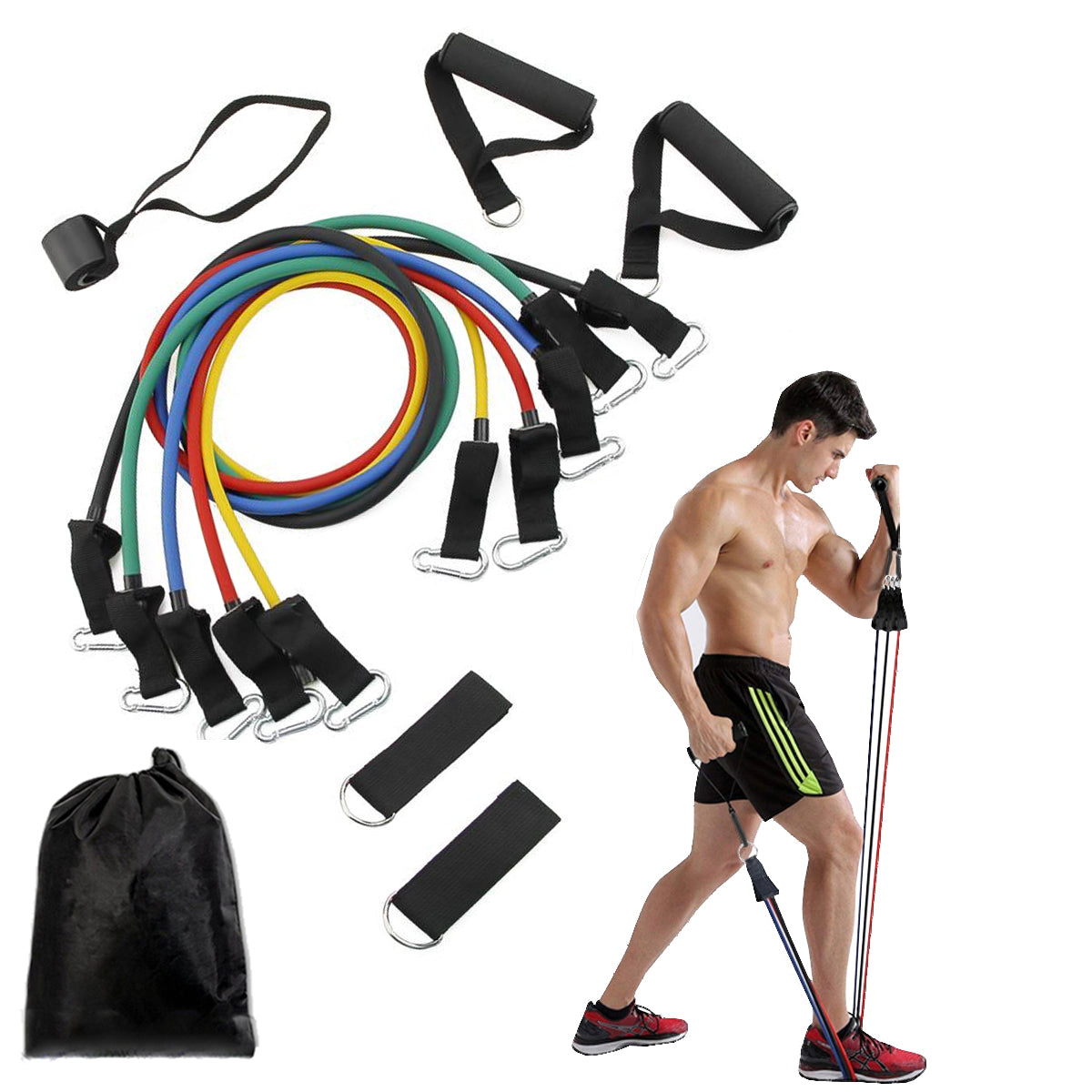 FlexPro Resistance Bands Set – Train Anytime, Anywhere