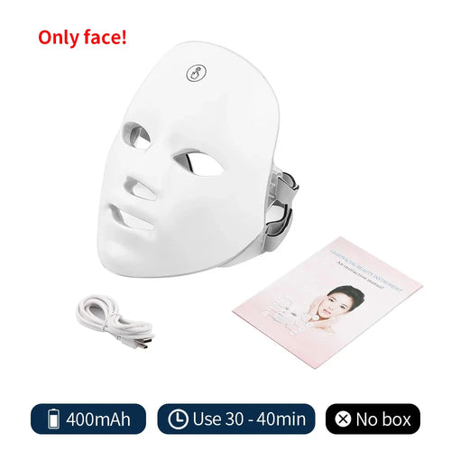 LumiGlow 7-Color LED Mask for Face & Neck