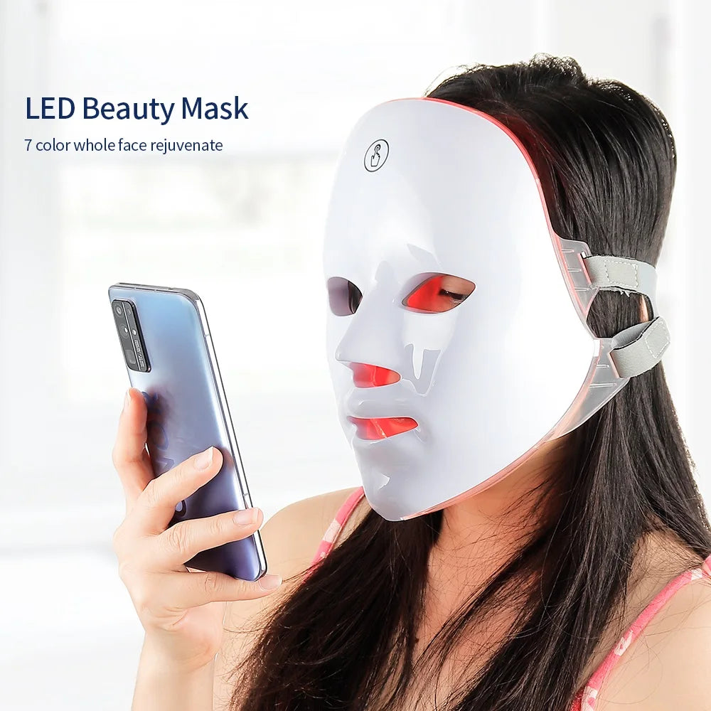 LumiGlow 7-Color LED Mask for Face & Neck