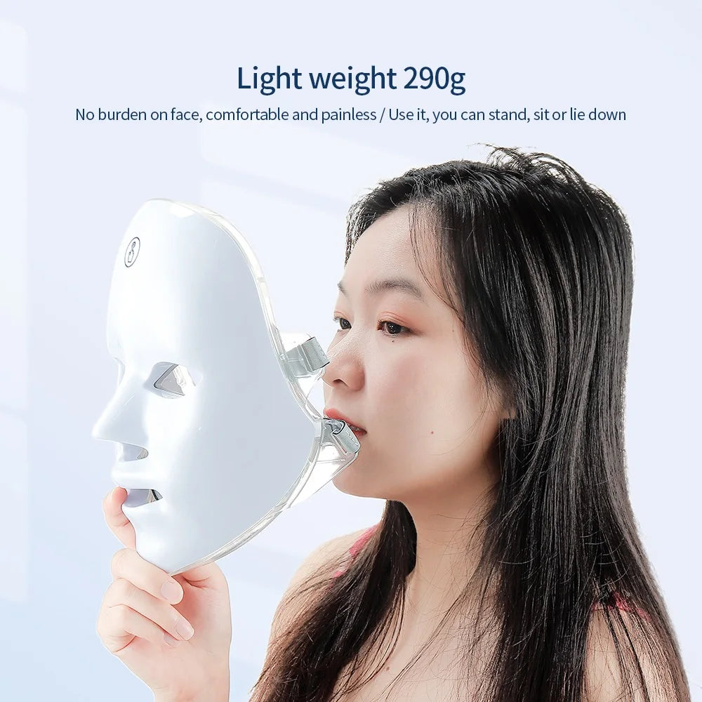 LumiGlow 7-Color LED Mask for Face & Neck